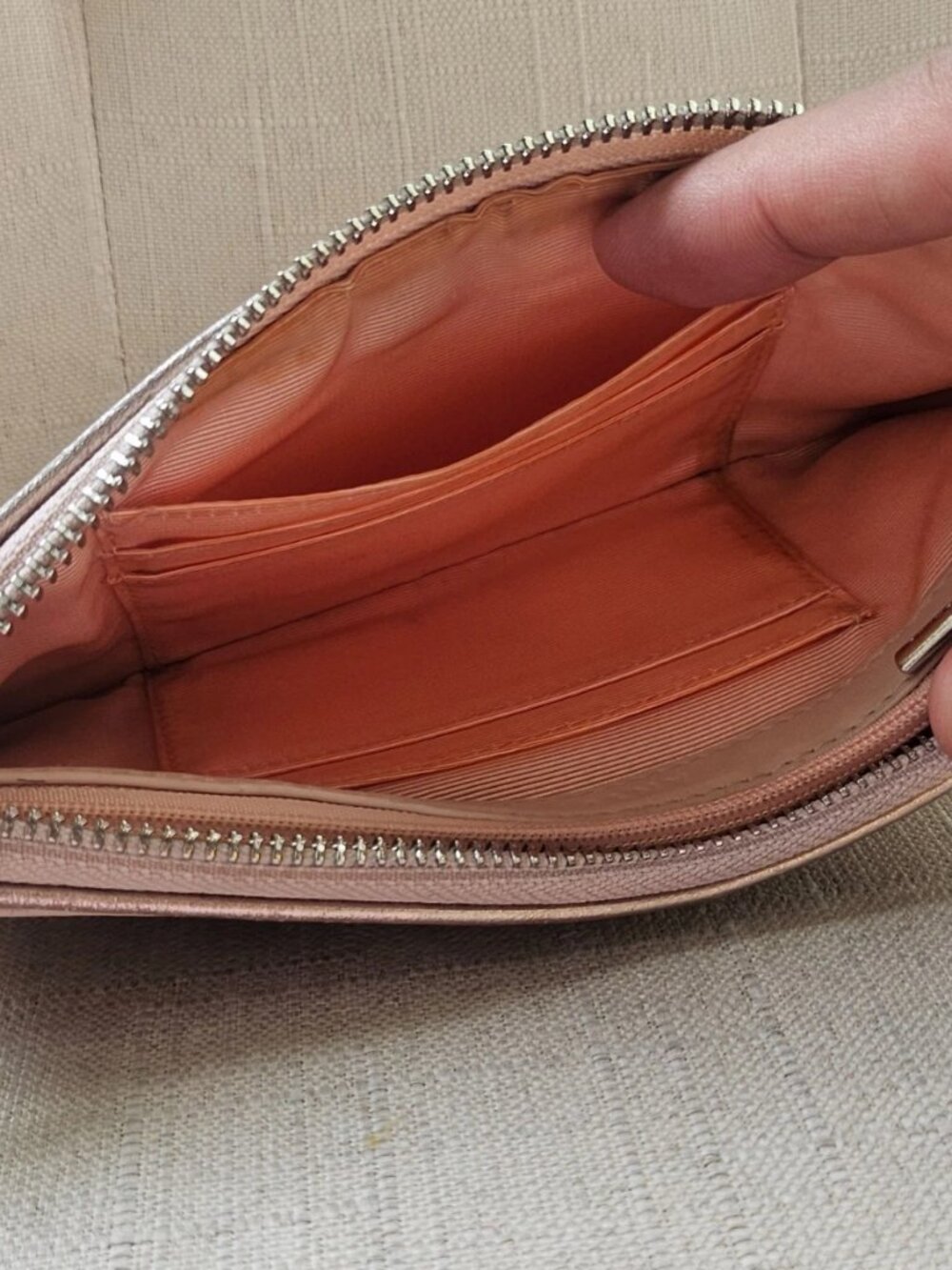 Vintage Anteprima Ladies Wristlet Wallet Purse Clutch Pink Leather Cardholder - Picture 10 of 12